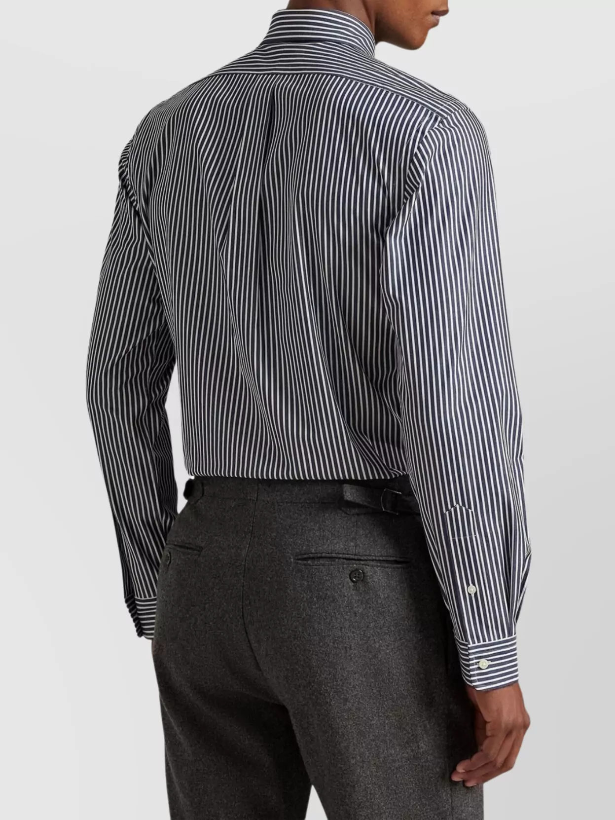 Ralph Lauren Striped Long Sleeve Shirt With Button-Down Collar