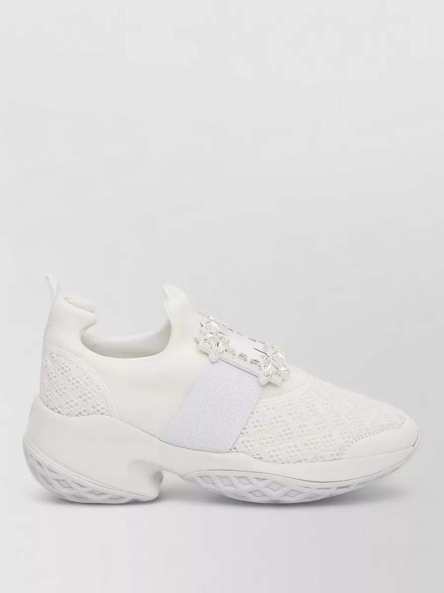 Roger Vivier Viv Run Crystal Buckle Sole Sneakers