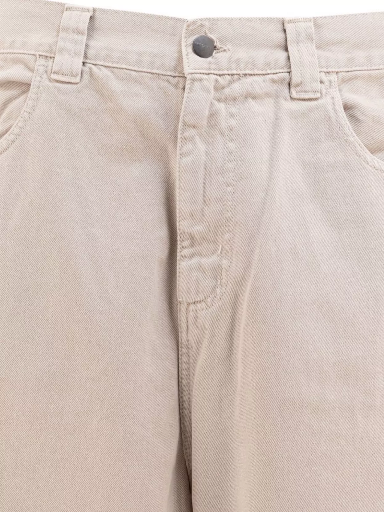 Carhartt Denim Trousers With Belt Loops And Pockets