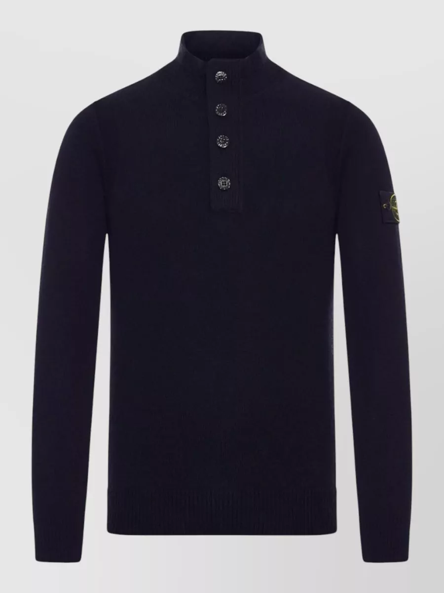 Stone Island wool ribbed turtleneck sweater