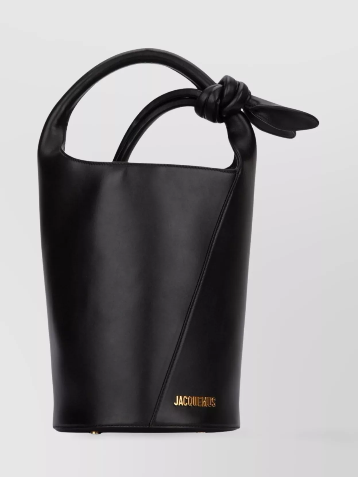 Shop Jacquemus Structured Handle Bag With Knotted Detail