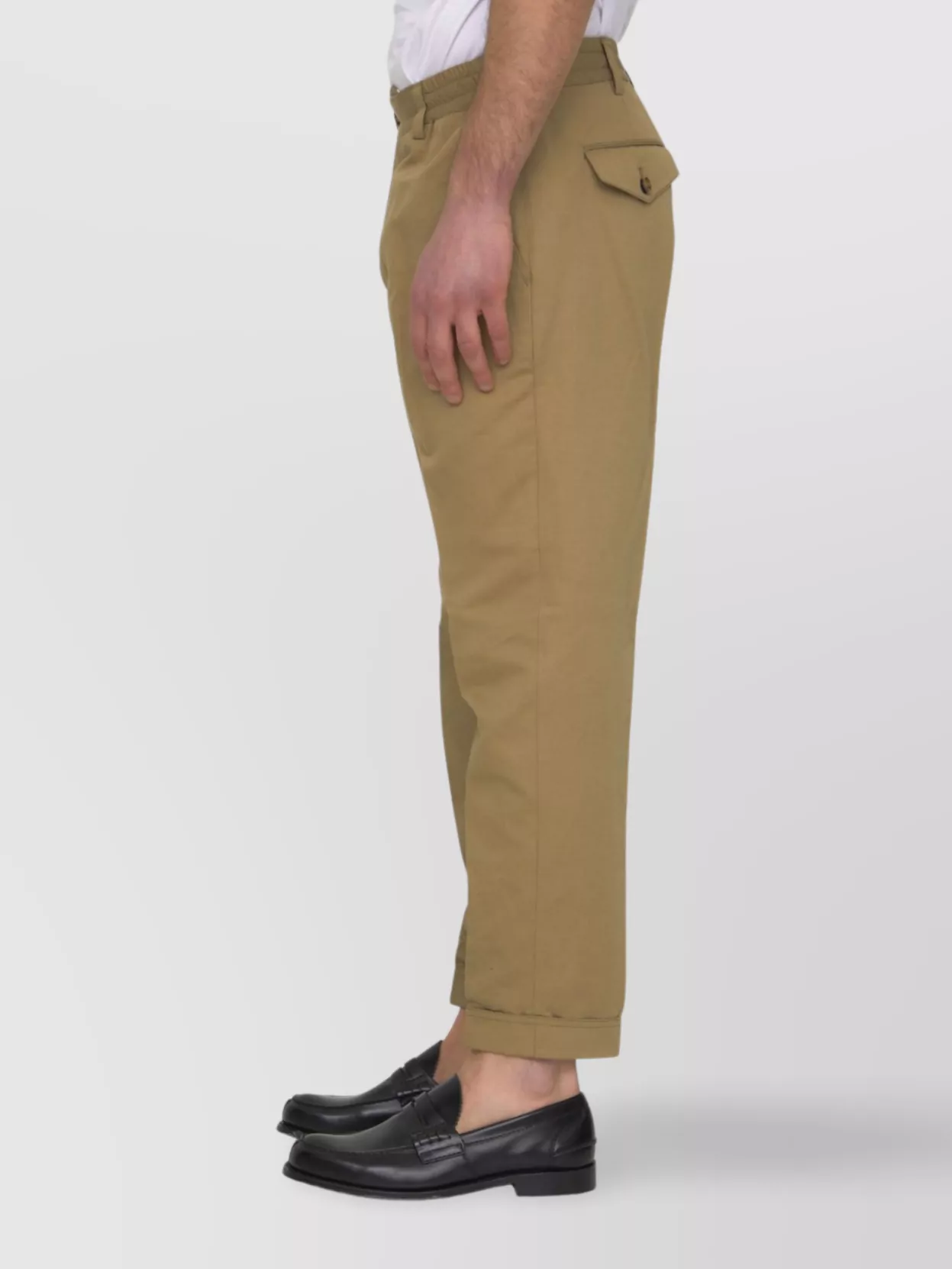 Pt Torino Cotton And Linen Trousers In Green