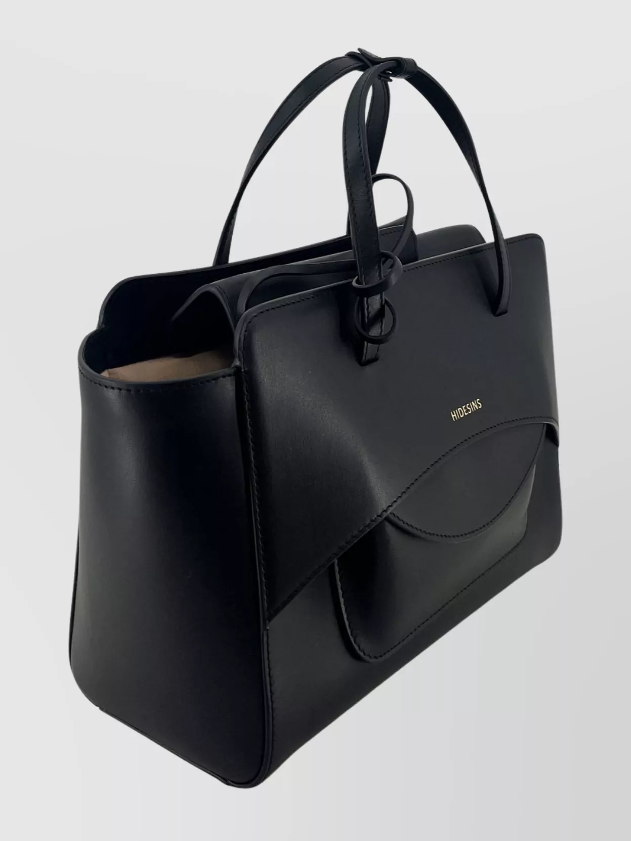 Hidesins Soft Calfskin Shoulder Bag With Flat Bottom