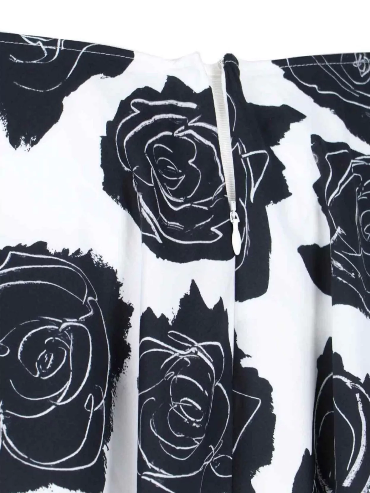 Marni Floral Print Midi Skirt With Discreet Zipper Closure