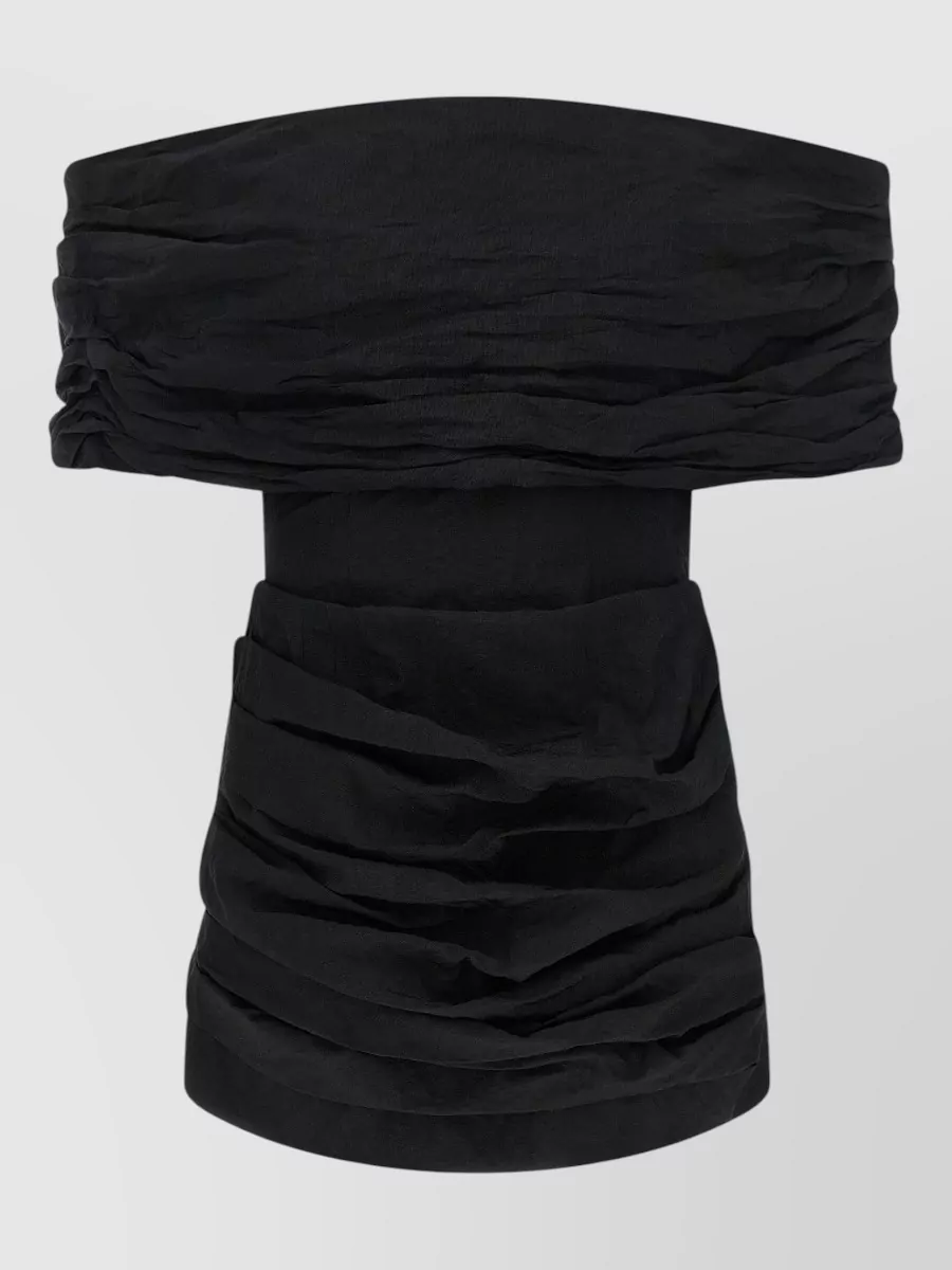 Magda Butrym draped off shoulder mini dress