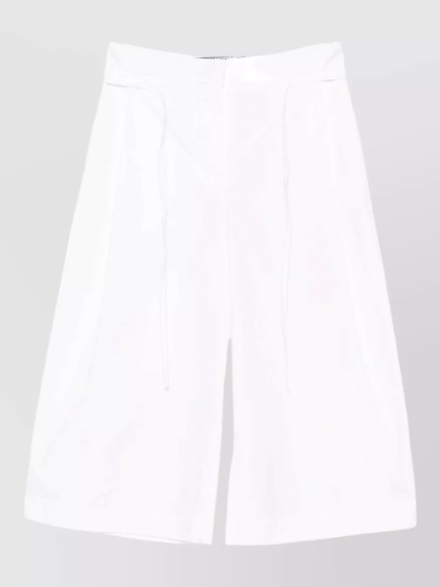 Jacquemus Cotton Pleated Wide-Leg Bermuda Shorts