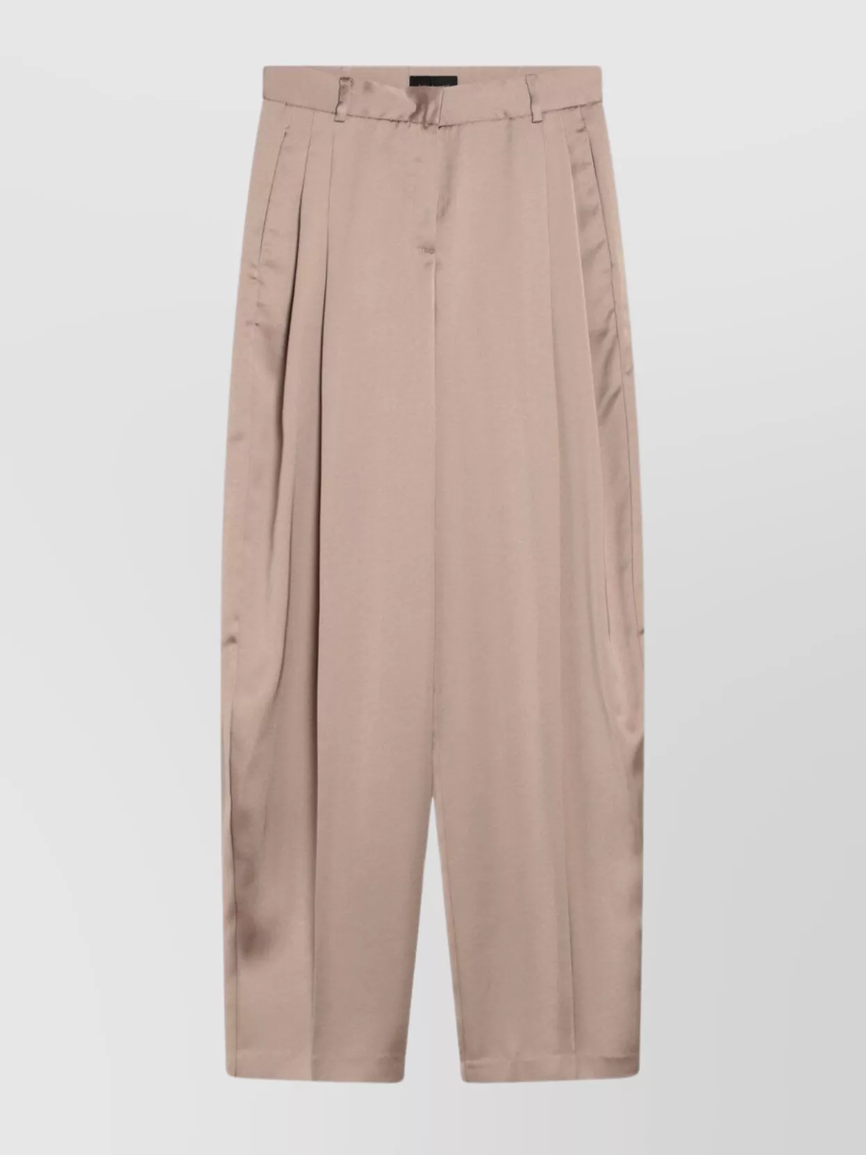 The Andamane Wide Pleated Leg Trousers With Belt Loops In Neutral