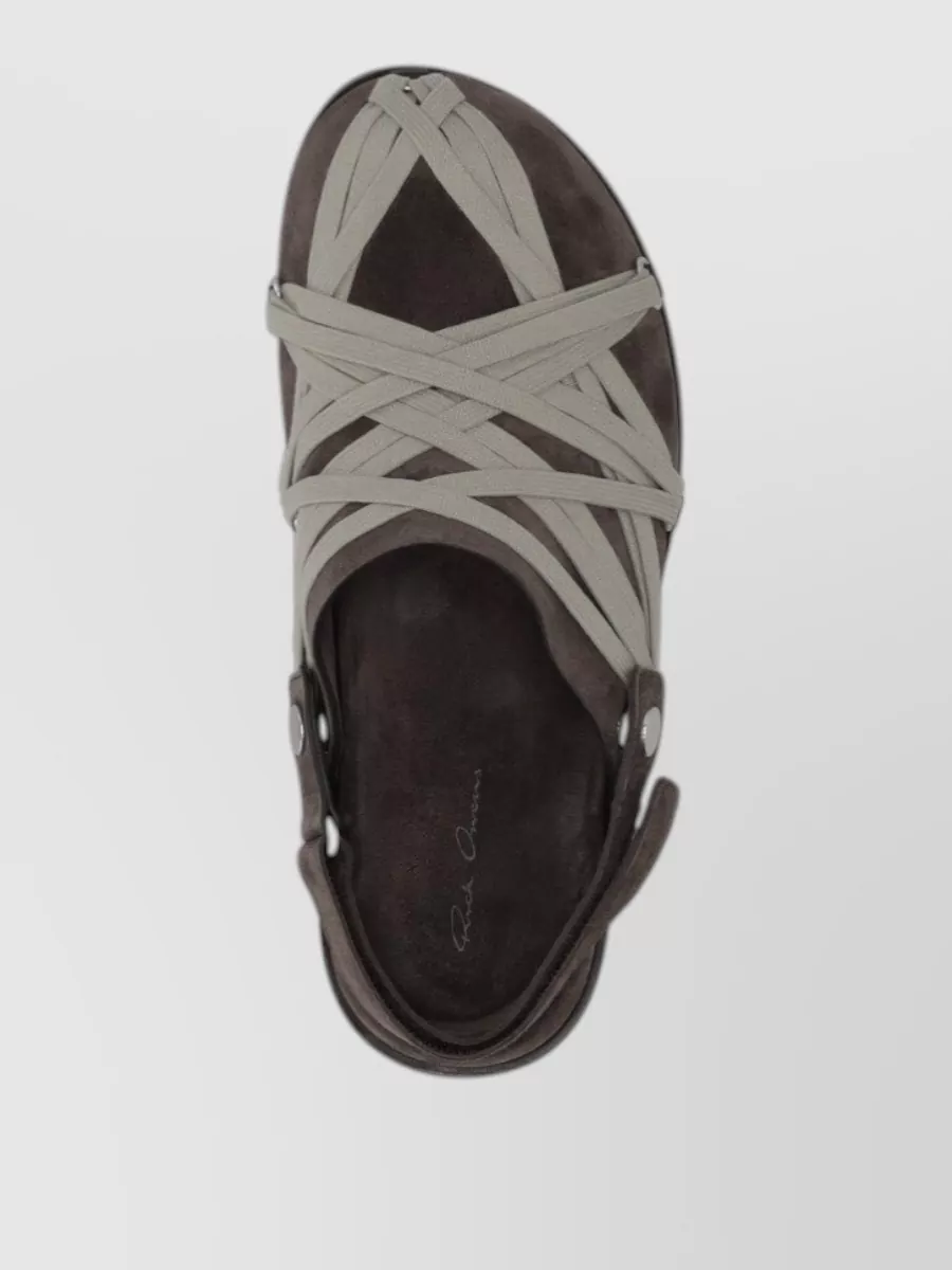 Rick Owens Megalace Flat Sandals Open Toe Straps