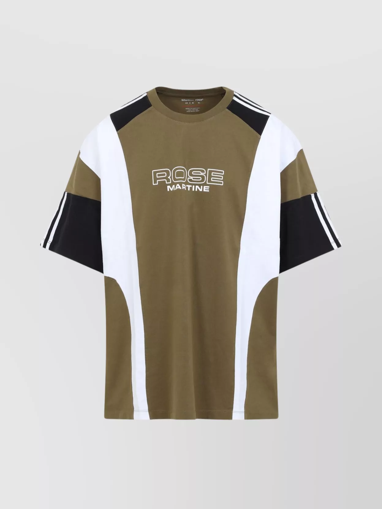Shop Martine Rose Oversized Panelled Cotton Jersey T-shirt