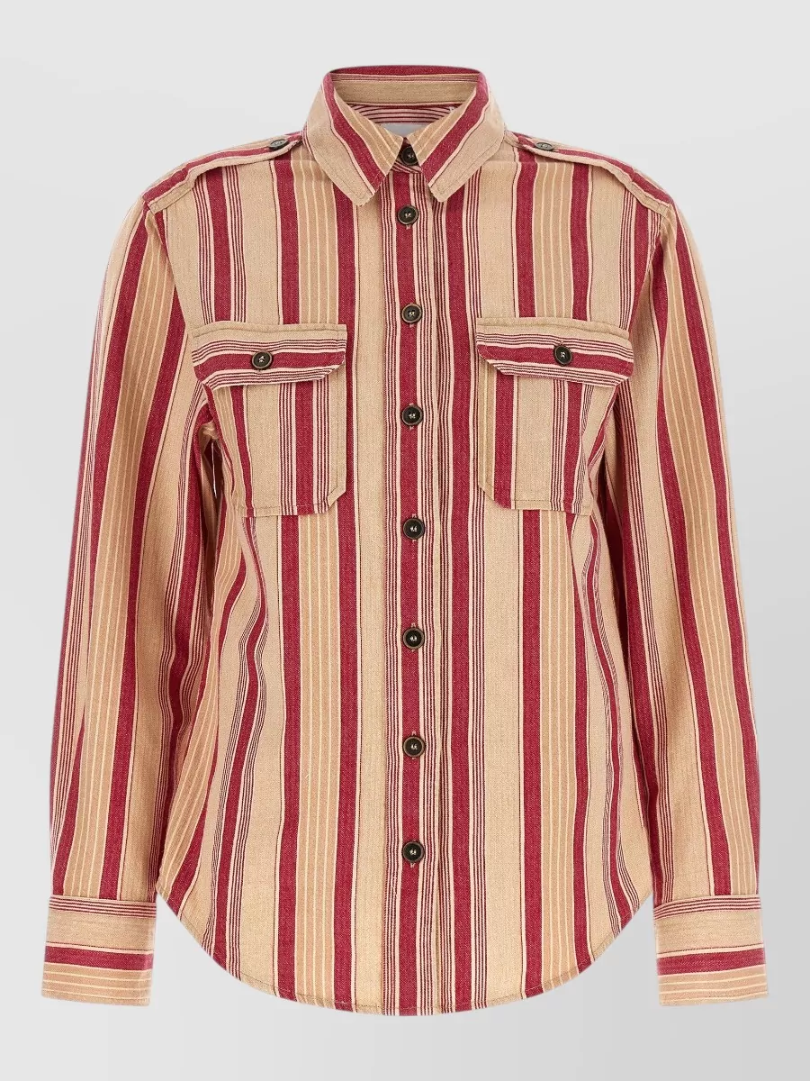 Isabel Marant Etoile striped cotton shirt jacket