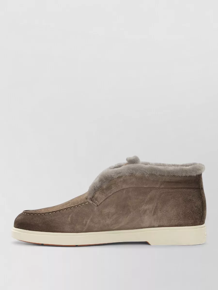 Santoni Suede Leather Loafers