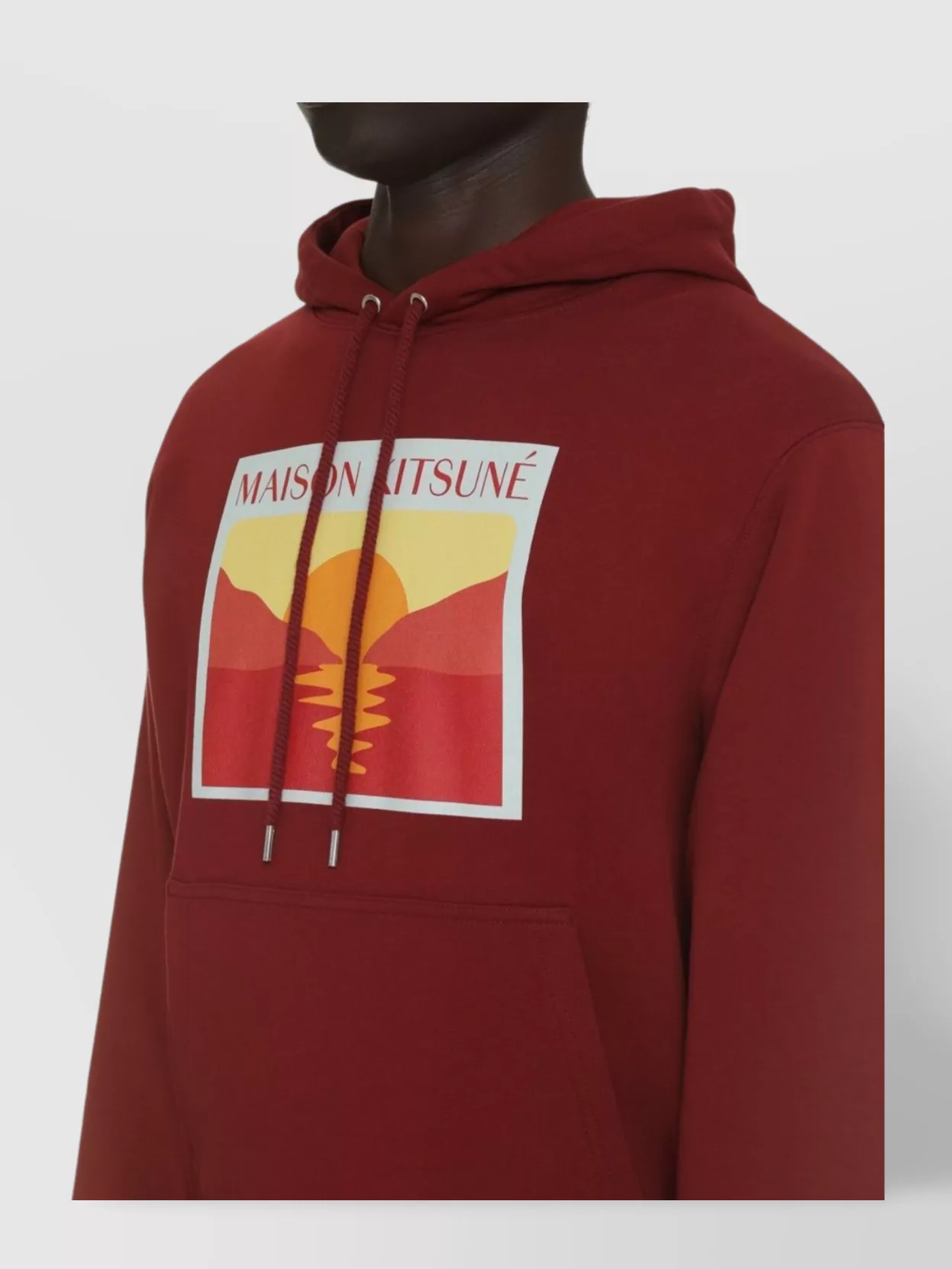 Maison Kitsuné Cotton Hoodie With Front Graphic Print
