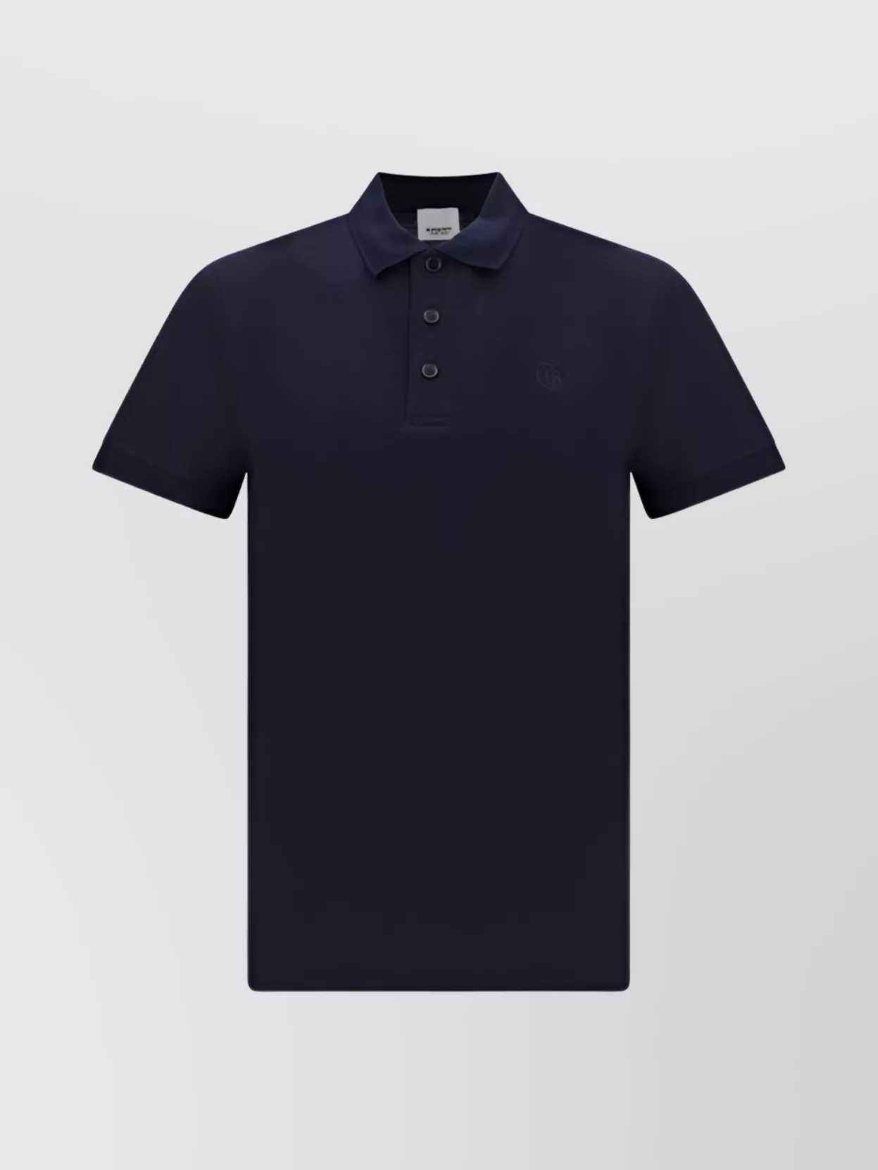 Shop Burberry Eddie Ribbed Collar Polo Shirt With Front Buttons