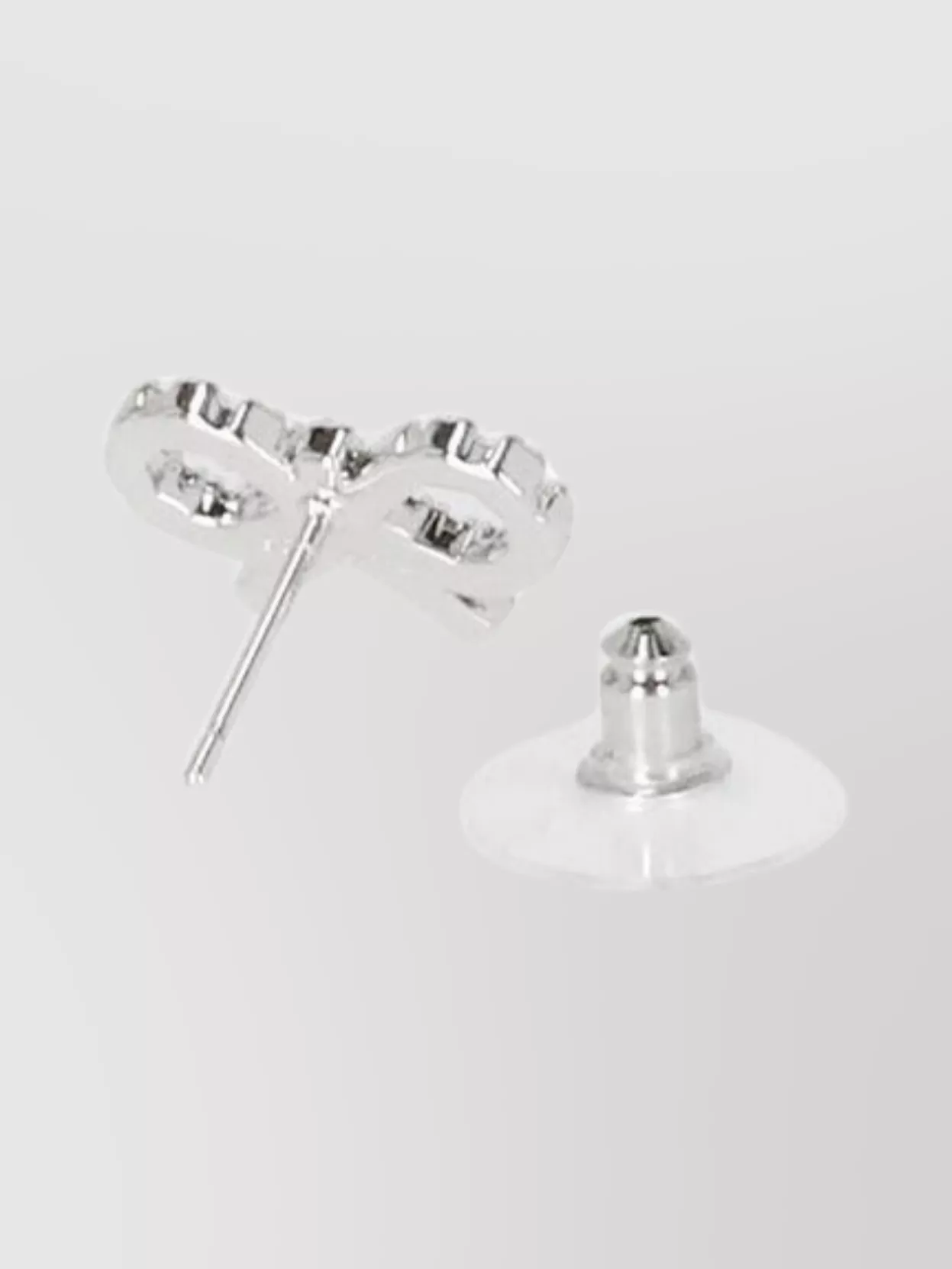 Self-portrait Bow Brass Crystal Stud Earrings