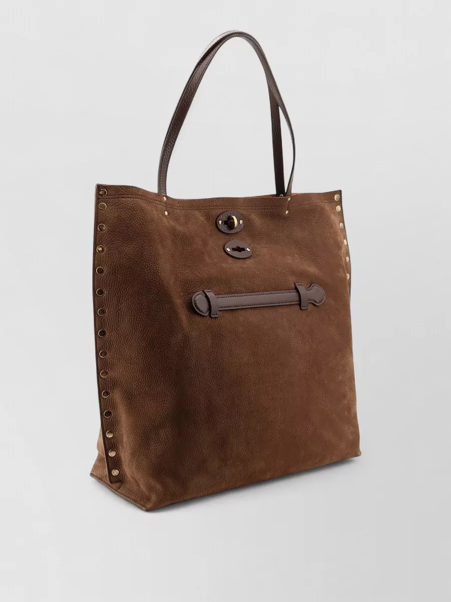 Zanellato Leather Studded Tote Bag