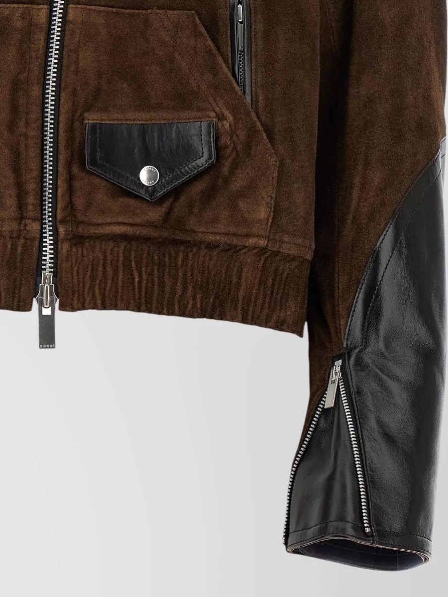 Sacai Leather Cropped Jacket
