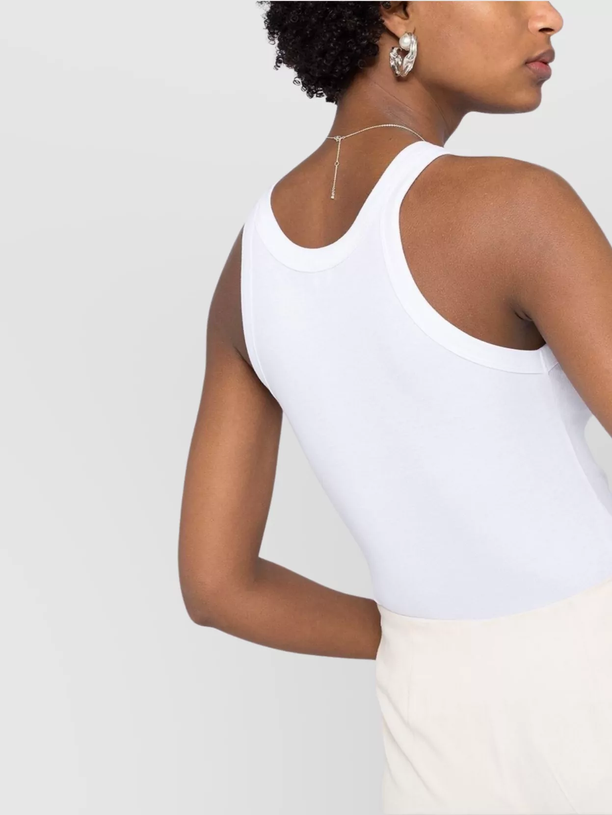 Totême Organic Cotton Fine-Ribbed Sleeveless Tank Top