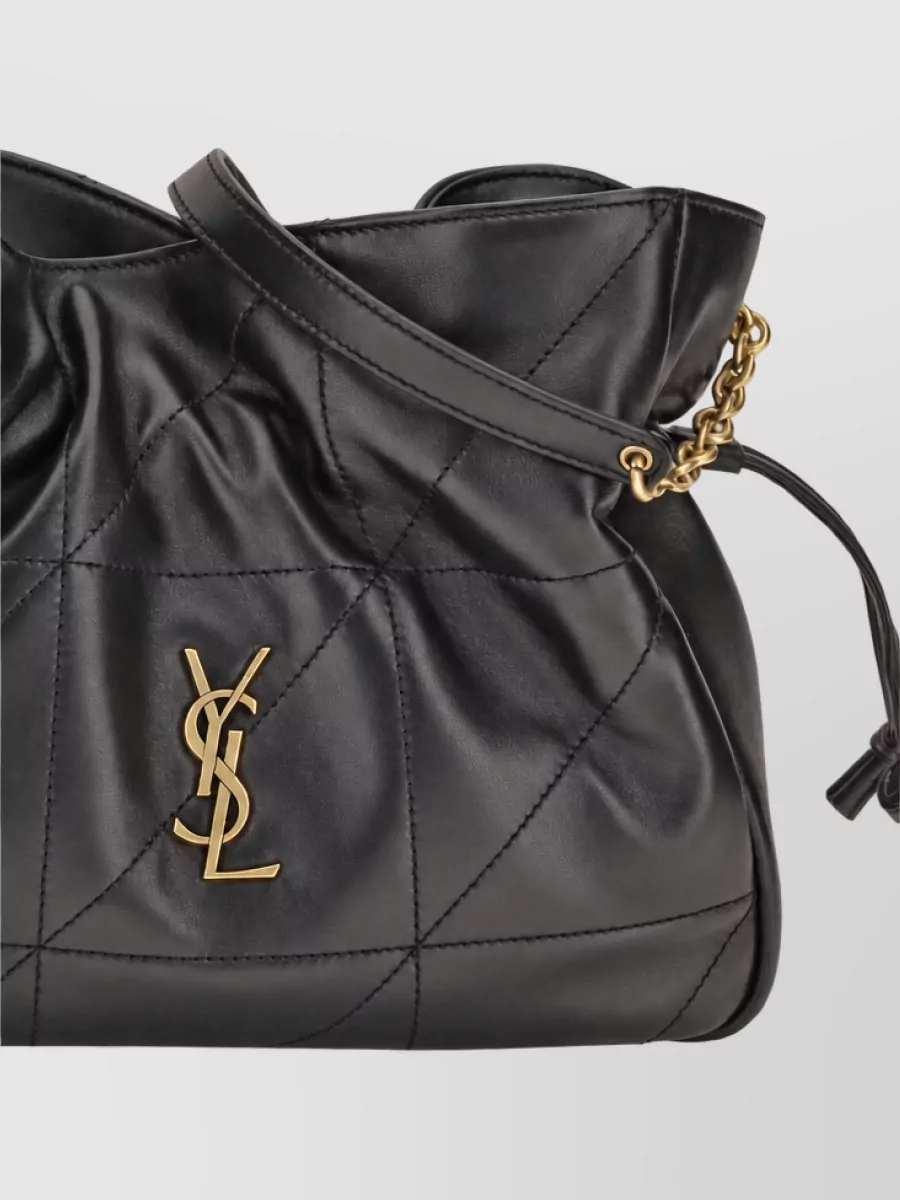 Saint Laurent Na Lamb Leather Bucket Bag