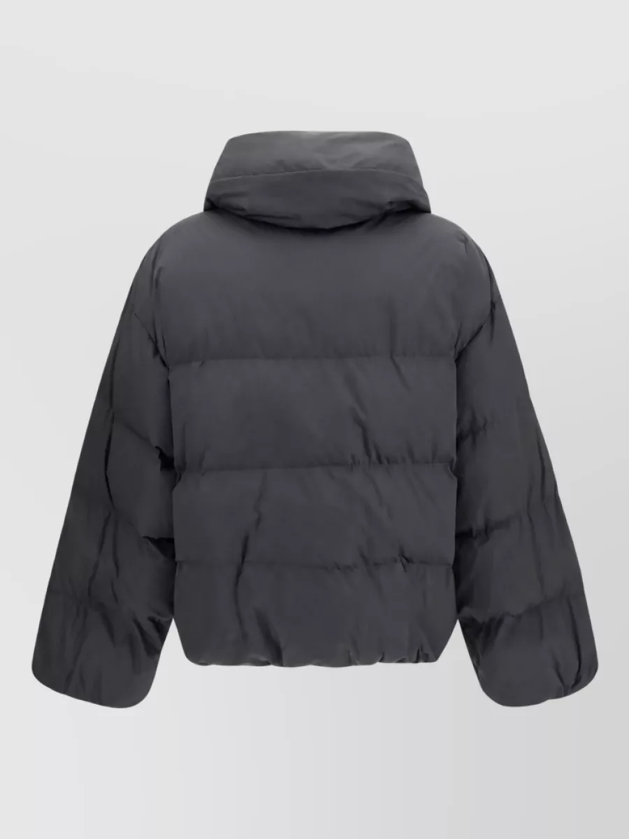 Balmain Quilted Padded High-Neck Parka Coat