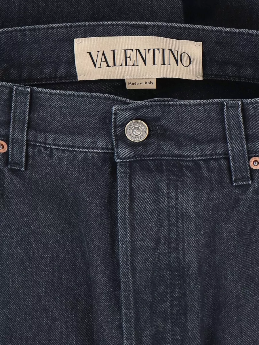 Valentino Straight Trousers With Pockets And Belt Loops