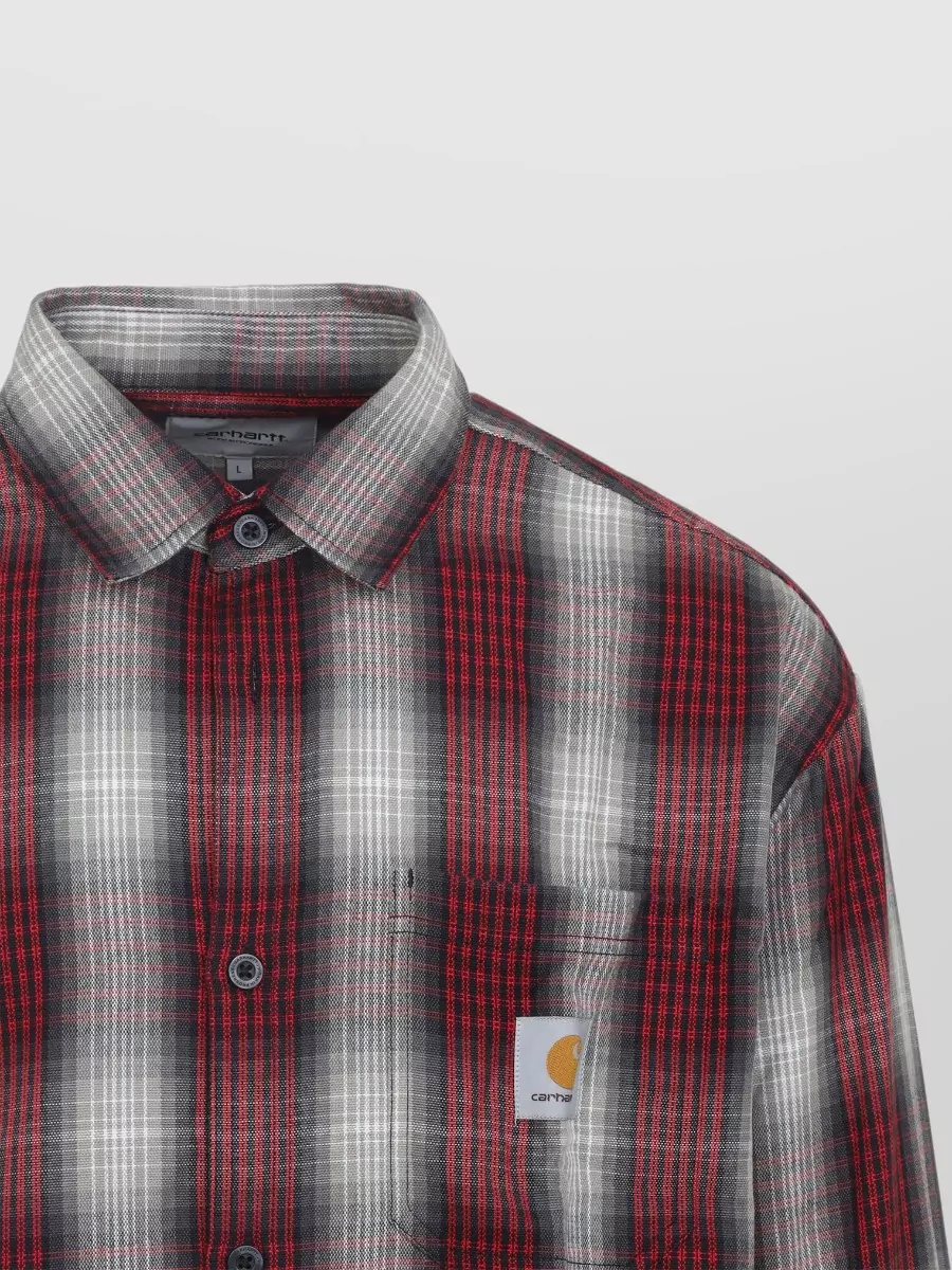 Carhartt Wip Long Sleeve Plaid Shirt With Chest Pocket