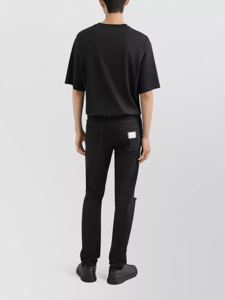 Dolce&Gabbana Round Neck Short Sleeve Fitted T-Shirt