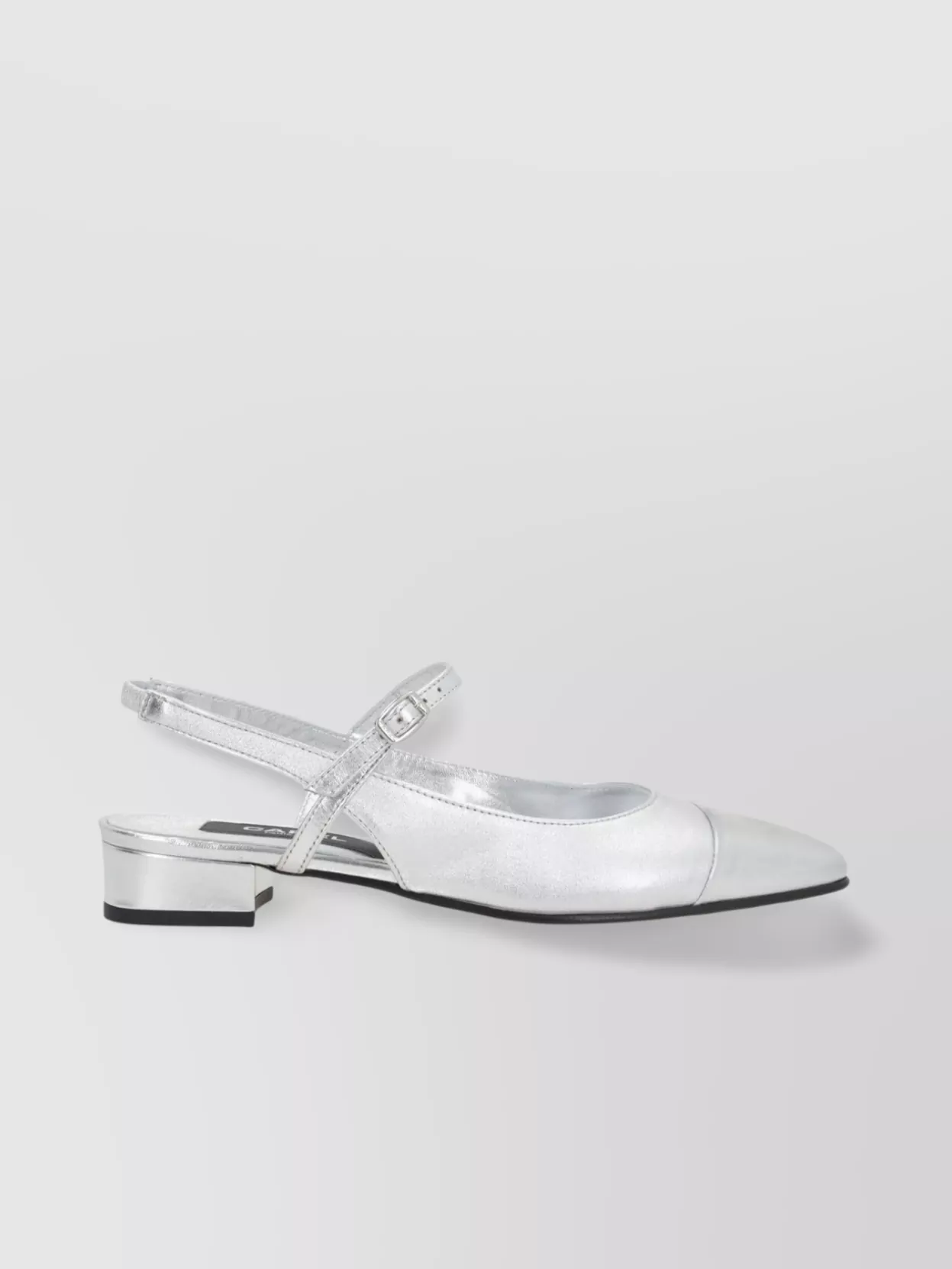 CAREL POINTED TOE LOW BLOCK HEEL SANDALS