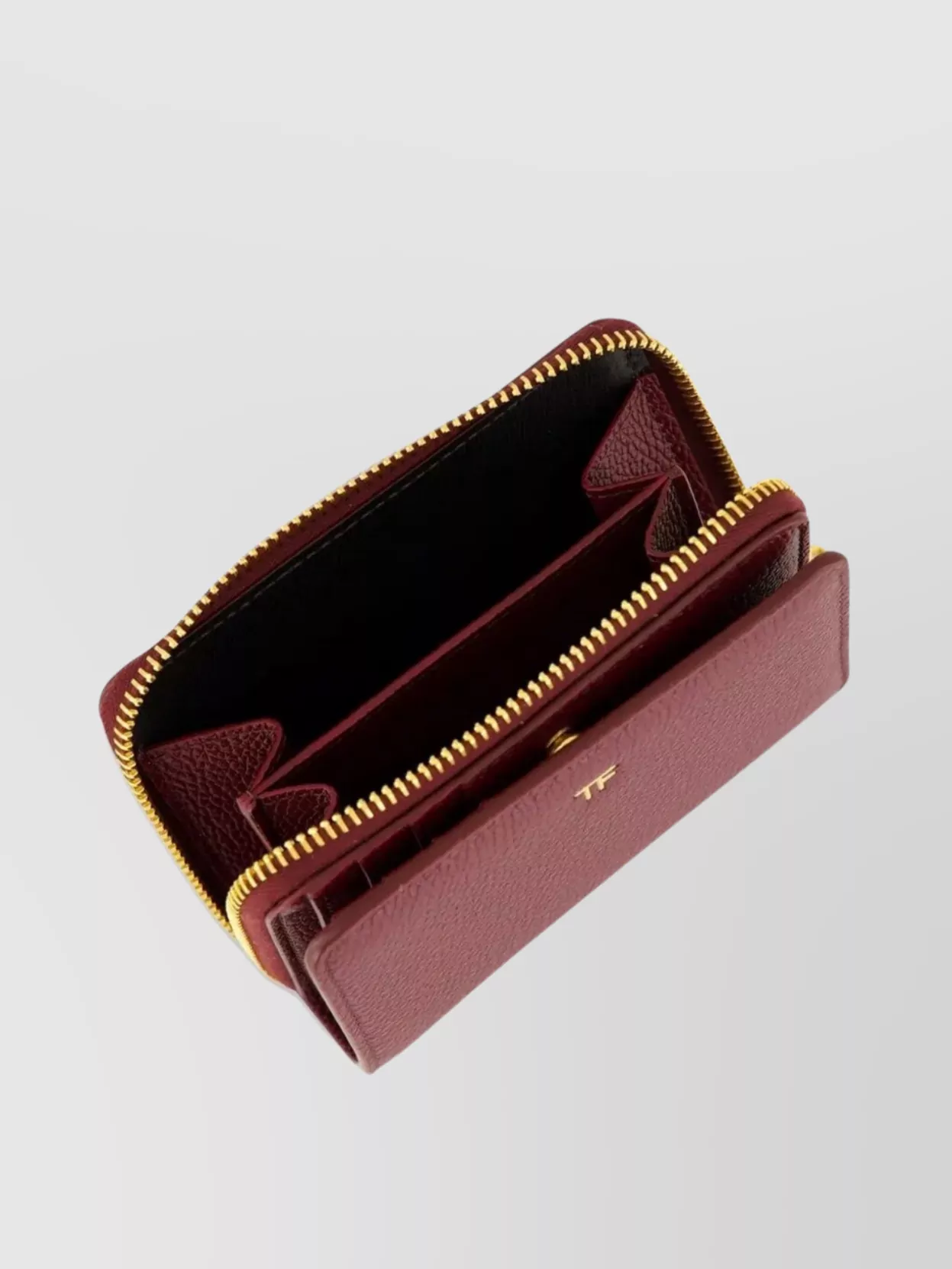Tom Ford Mini Calfskin Wallet Gold-Tone Hardware