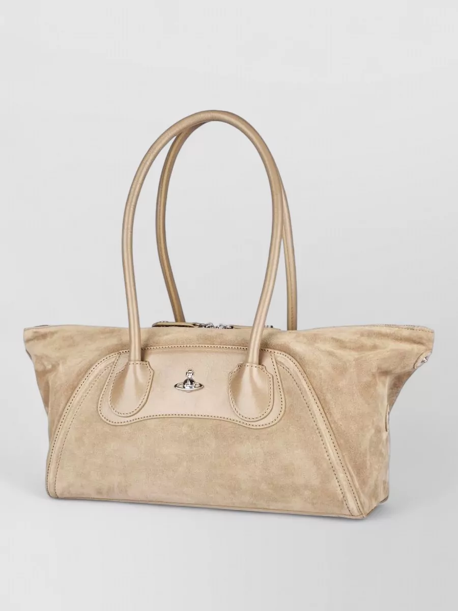 Vivienne Westwood Tote Bag Suede Finish Top Handles