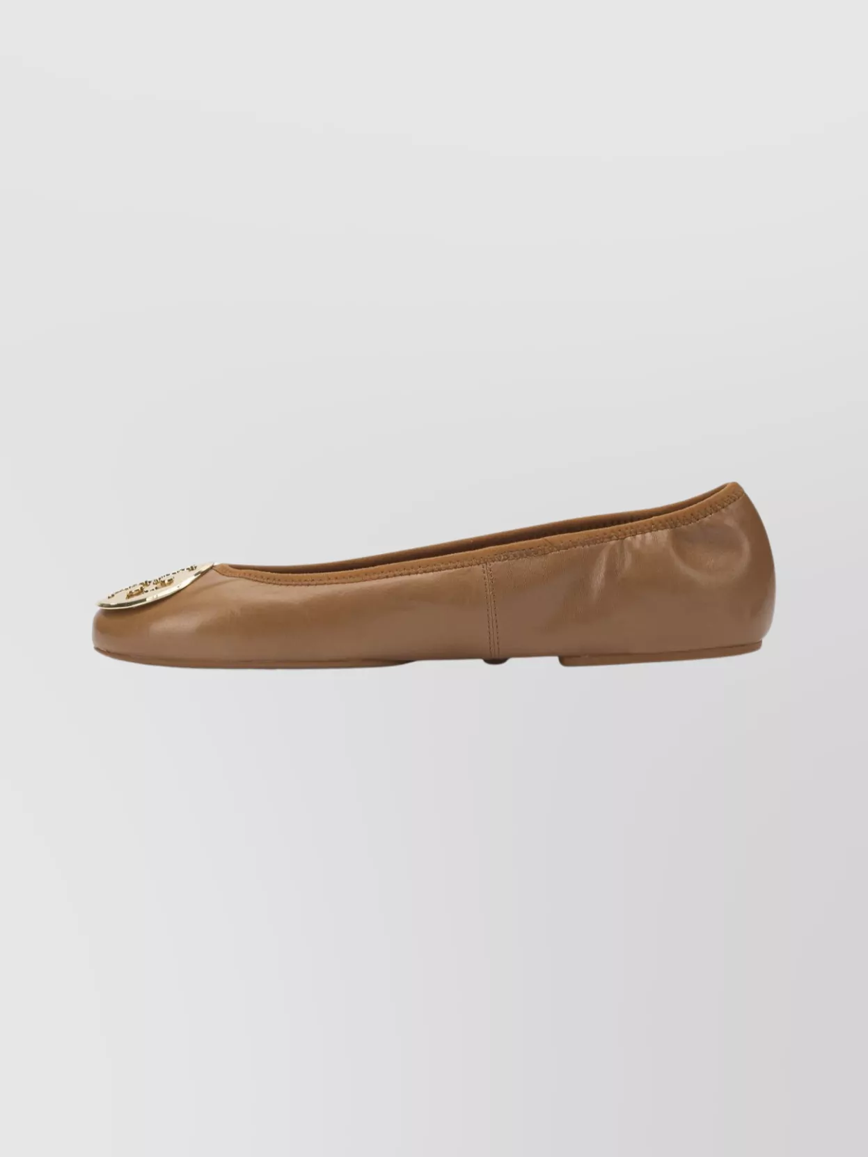 Tory Burch Round Toe Ballerina Shoes With Textured Outsole