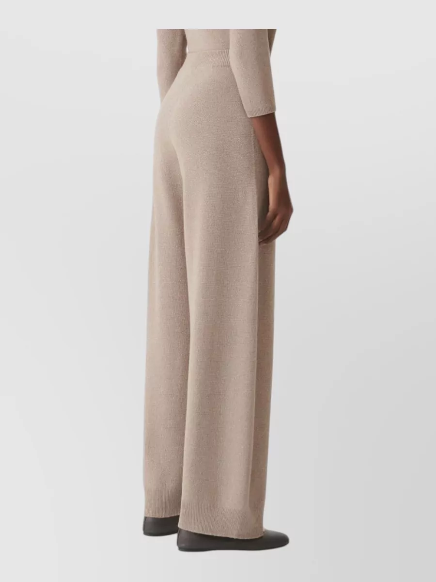 Fabiana Filippi Fine-Knit Wide-Leg Wool-Blend Lounge Trousers