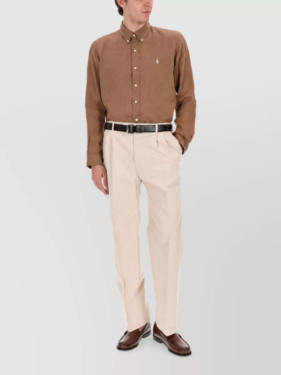 Polo Ralph Lauren Logo Shirt Button Down Collar Long Sleeves