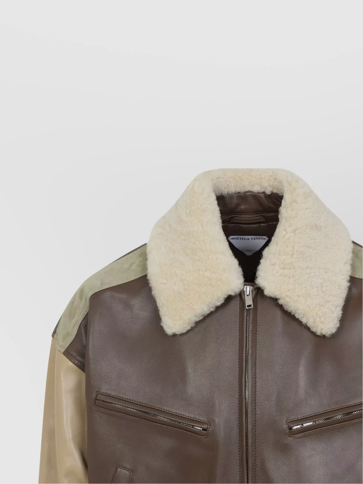 Bottega Veneta Leather Patchwork Blouson Jacket