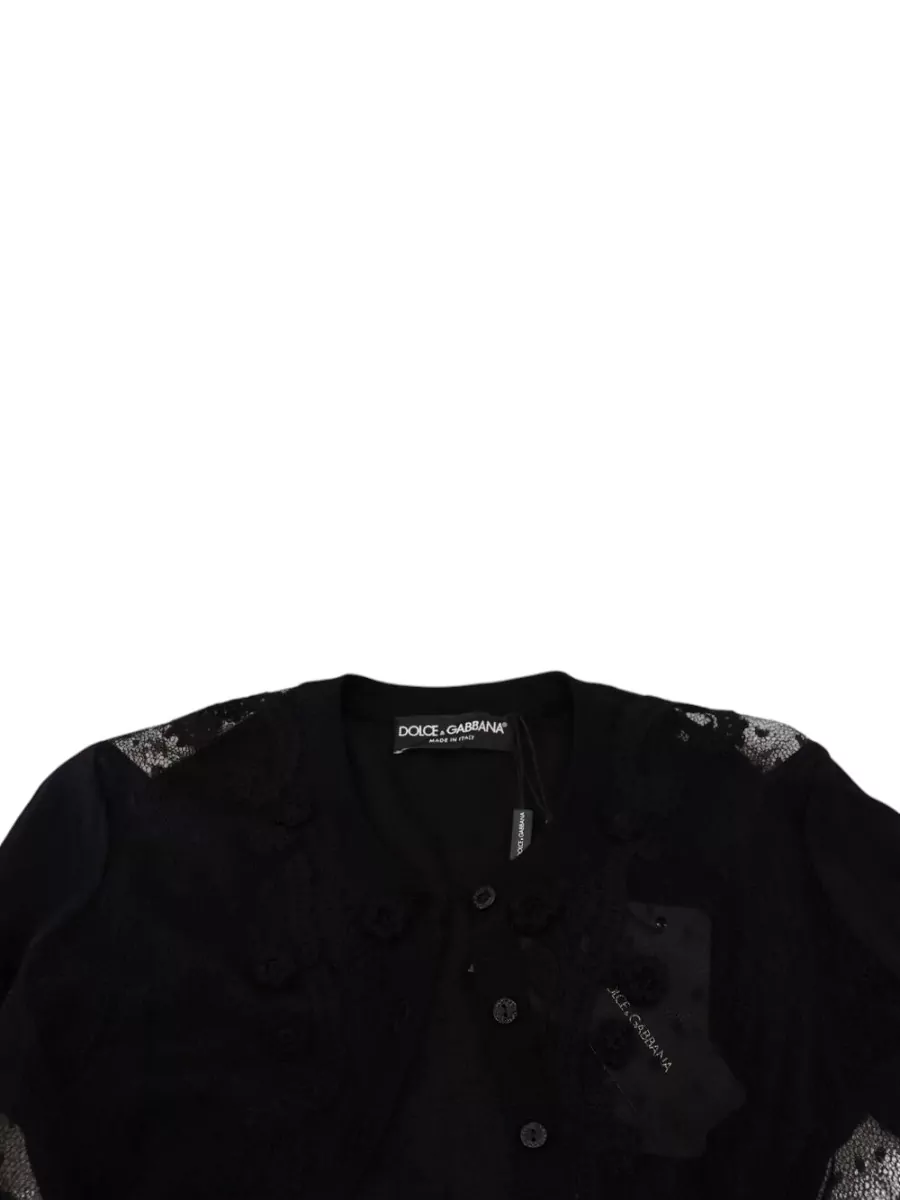 Dolce&Gabbana Silk Lace Knit Cardigan