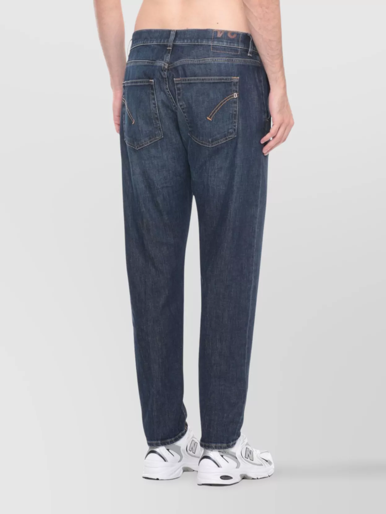 Dondup Straight Fit Cotton Trousers With Five Pockets