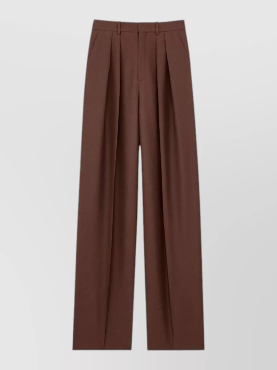 Saint Laurent wool blend wide-leg suit trousers
