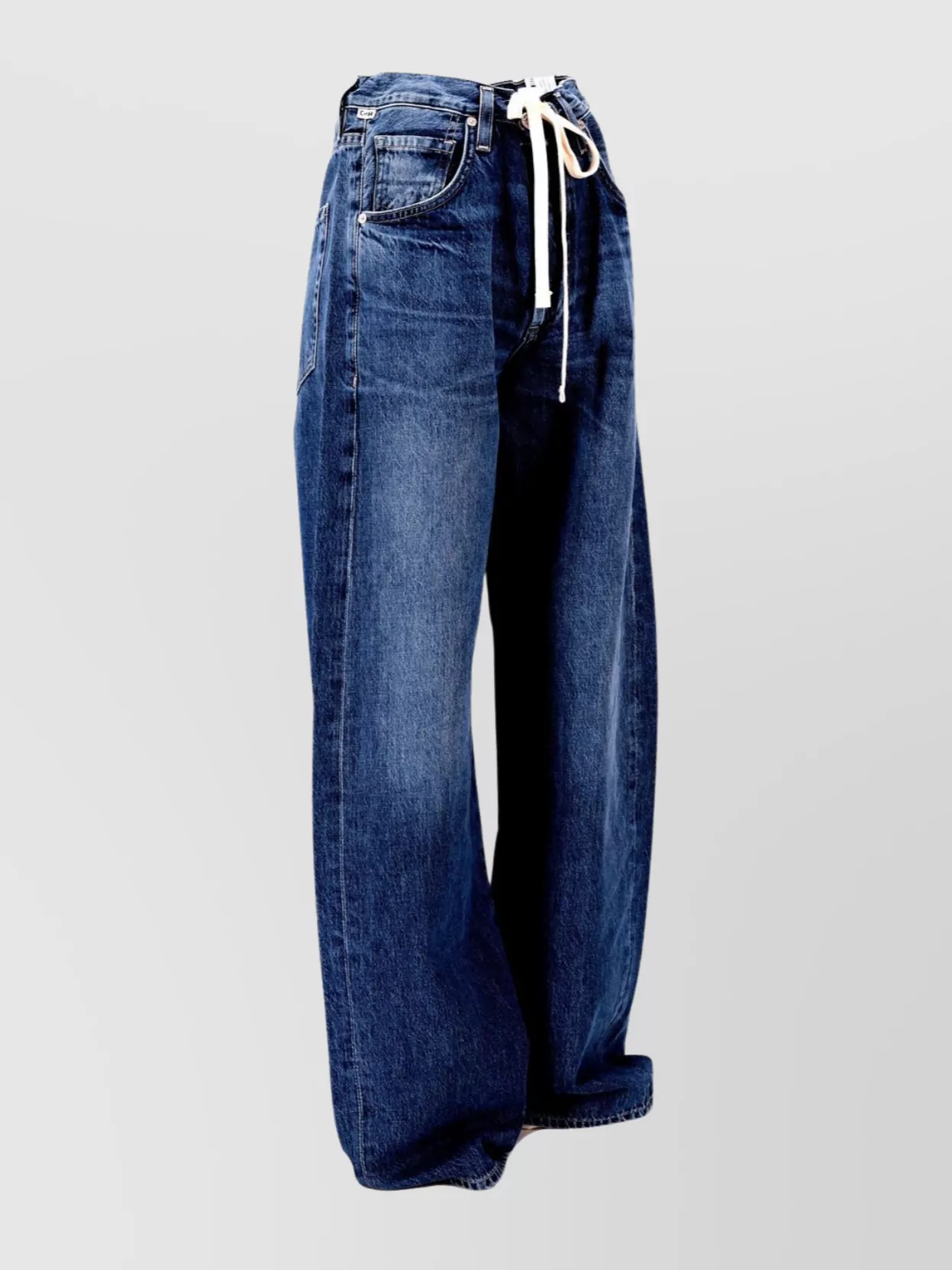 Citizens Of Humanity Brynn Wide-leg Cotton Jeans With Drawstring Waist