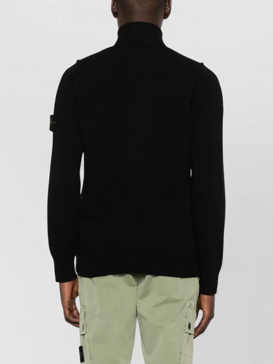 Stone Island High Neck Long Sleeve Cardigan Knitwear