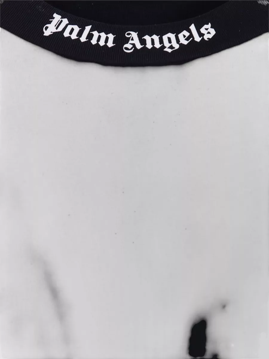 Palm Angels Cotton Logo Print T Shirt