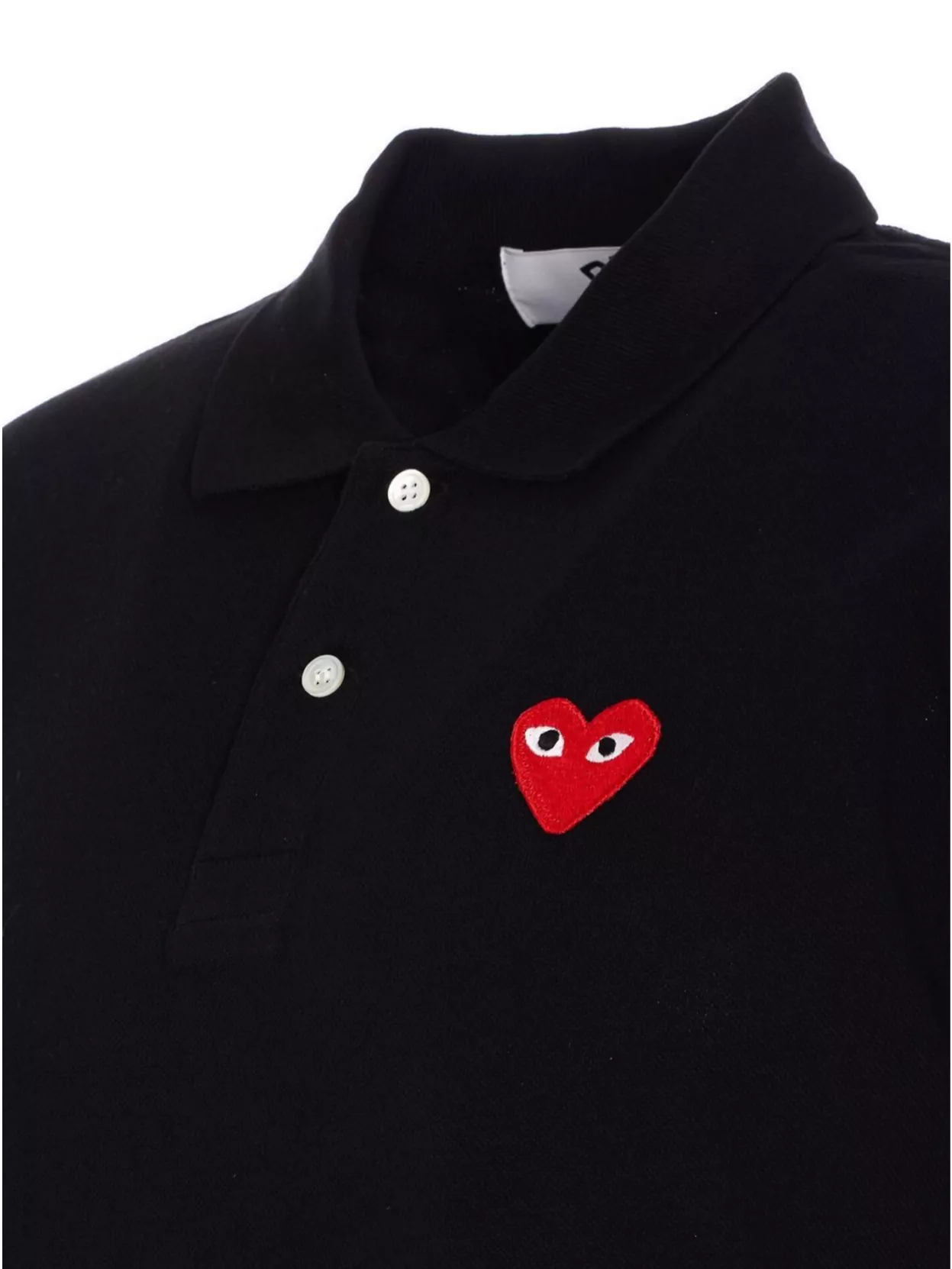 Comme Des Garçons Play Regular Fit Polo Shirt With Short Sleeves