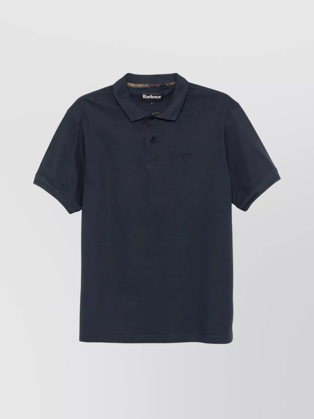 Barbour Checkered Collar Polo Shirt With Short Sleeves