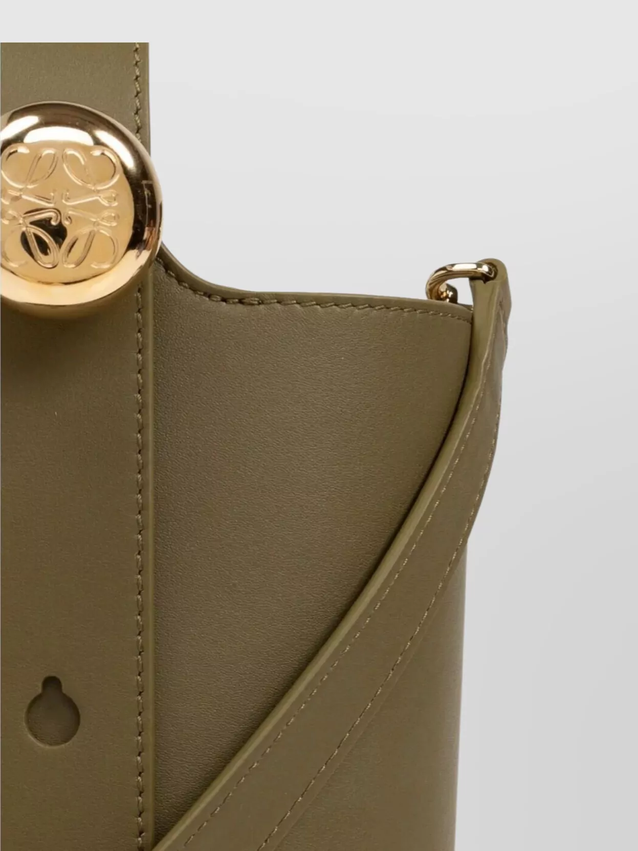 Loewe Smooth Leather Mini Pebble Bucket Bag