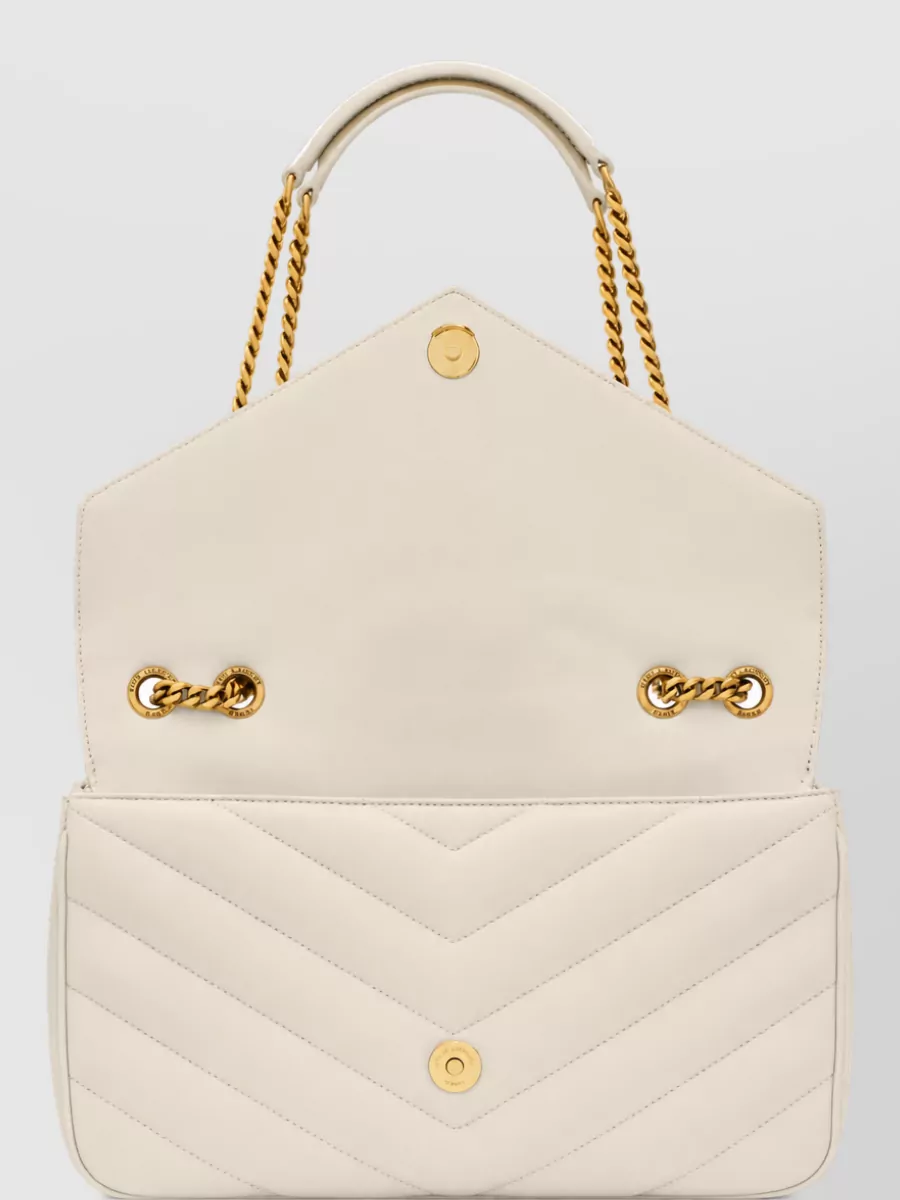 Saint Laurent Loulou Medium Leather Clutch Bag