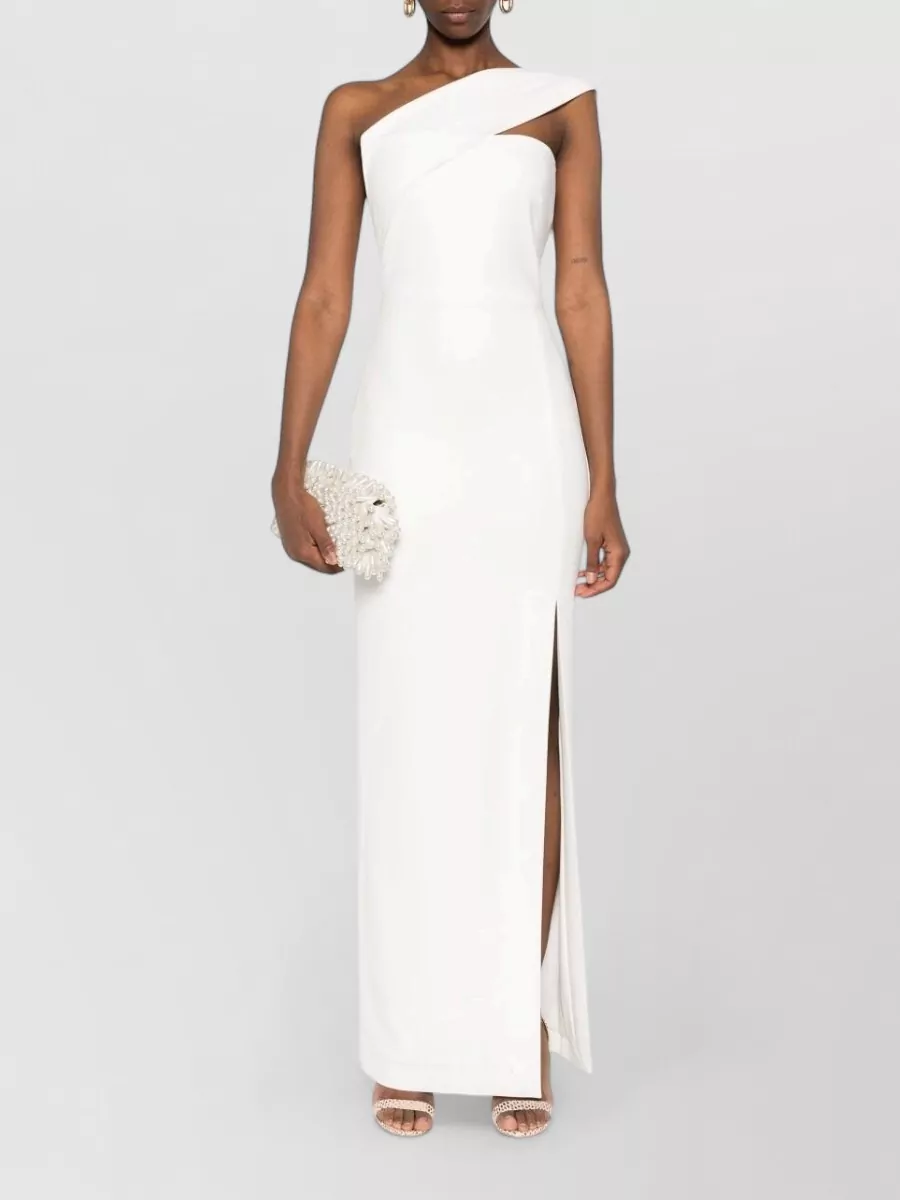 Solace London Asymmetric Neck Sleeveless Maxi Gown