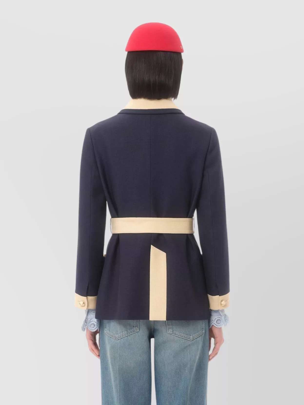 Valentino Collared Single-breasted Coat Jacket With Belted Waist In Animal Print