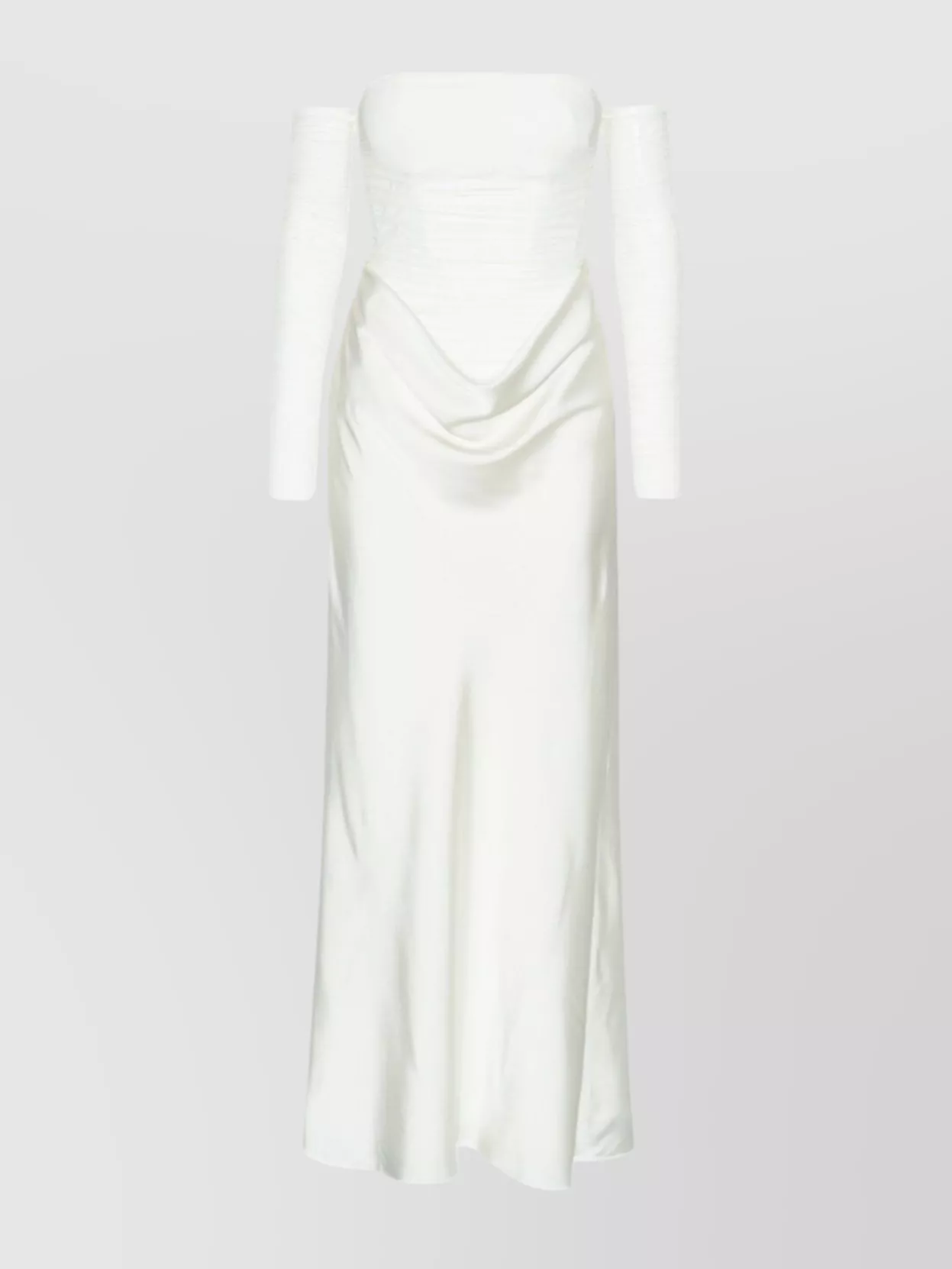 Rotate Birger Christensen Rotate Birgerchristensen Ruched Maxi Dress In White