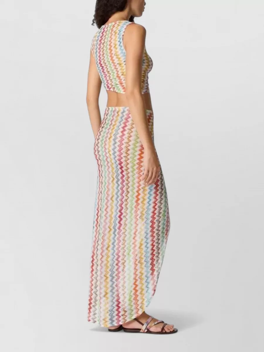 Missoni Sleeveless Cropped Zigzag Top