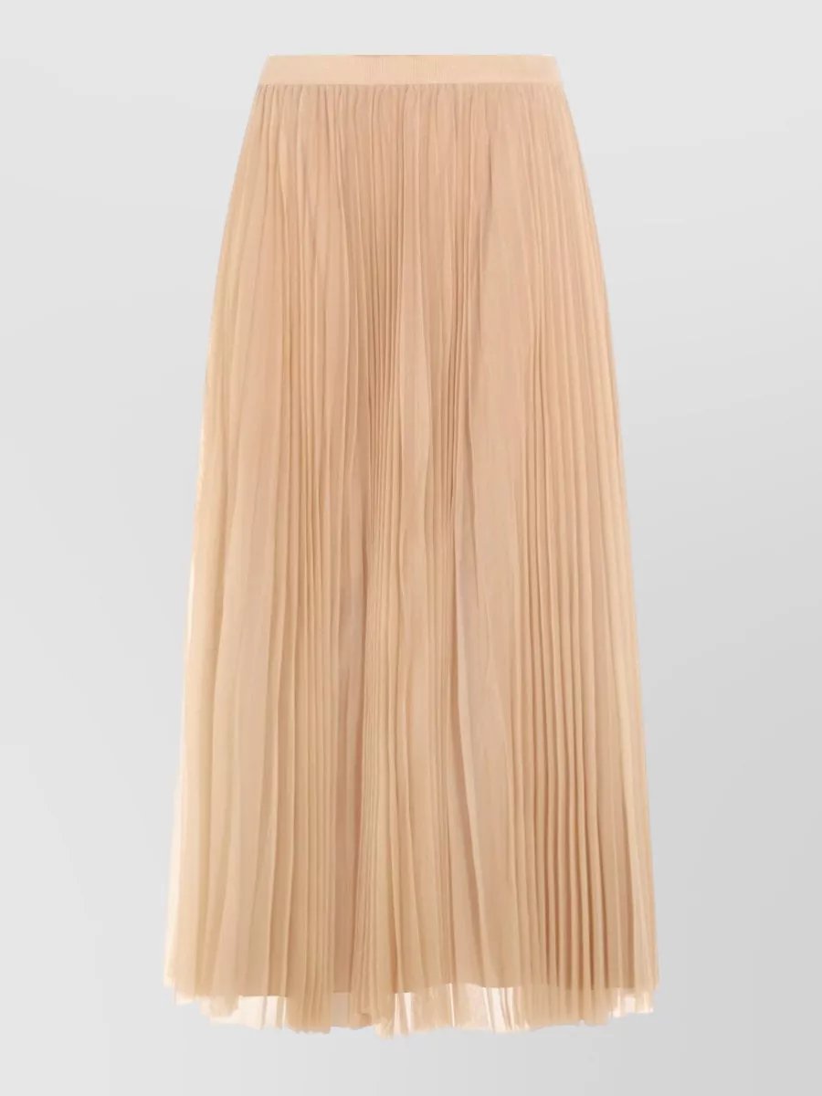Fabiana Filippi Layered Pleated Skirt Sheer Overlay Midi