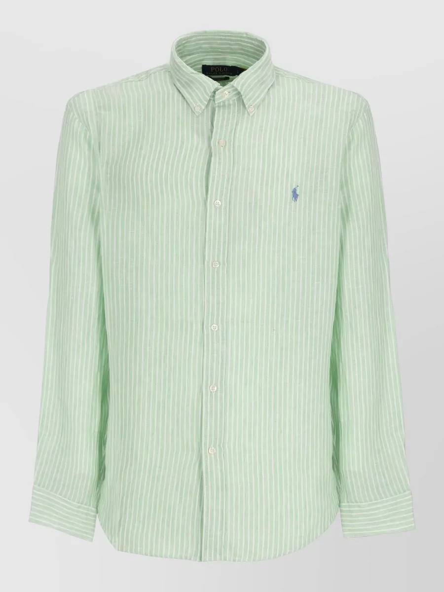 Ralph Lauren striped linen long-sleeve shirt