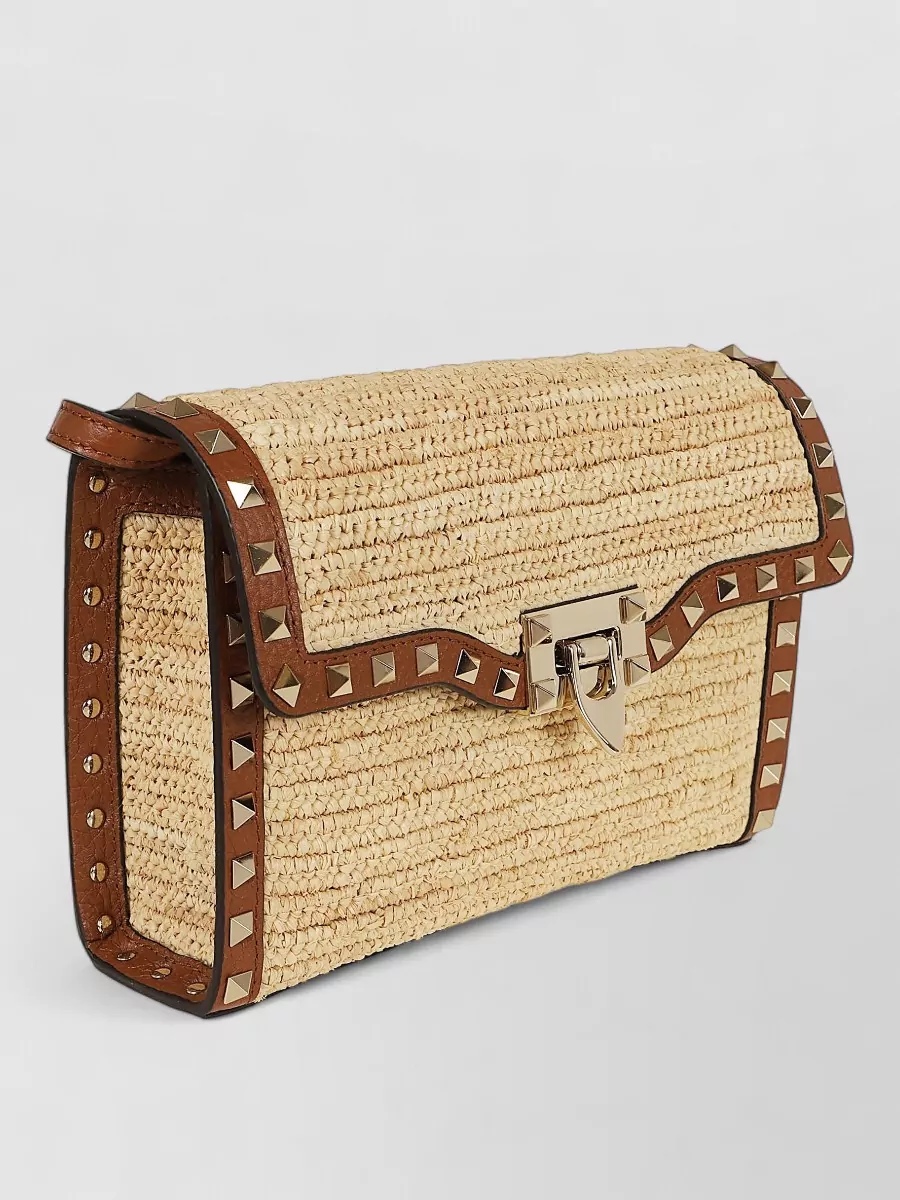 Valentino Garavani Shoulder Clutch Bag Adjustable Strap Studs